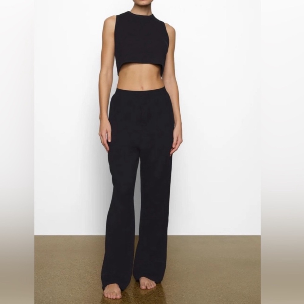 Skims Boyfriend Loose Pant in Onyx Black New in Package XL